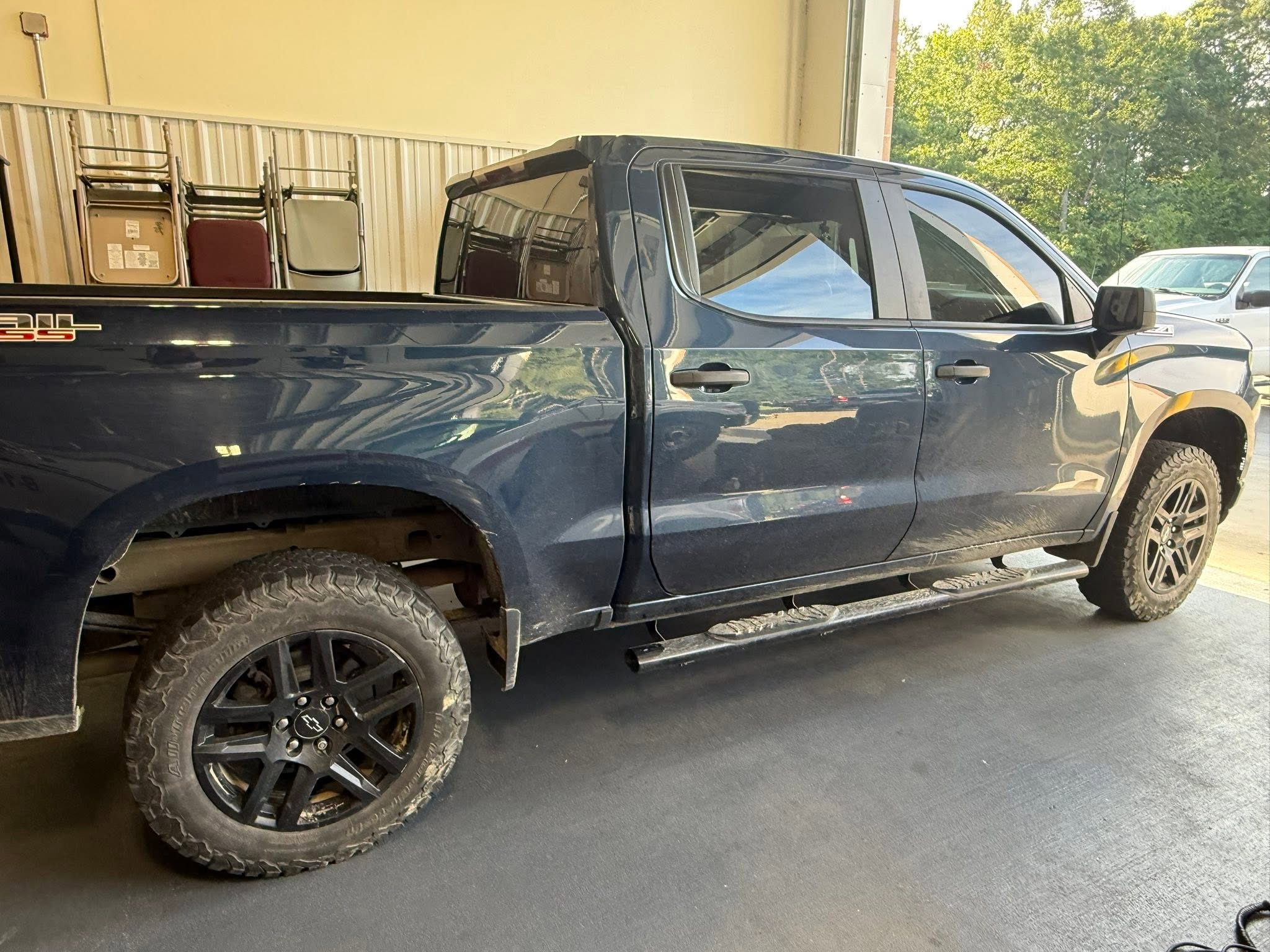 Detailed blue Chevrolet Silverado Trail Boss